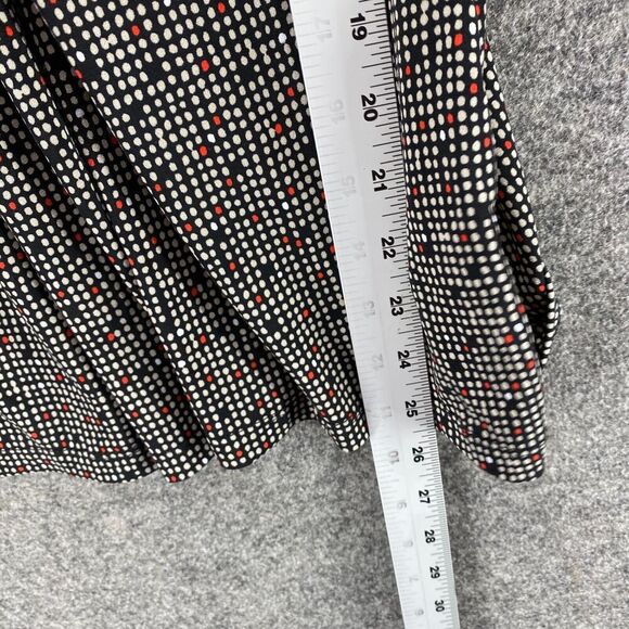 Daisy Fuentes Blouse Women M Medium Black Polka Dot V-Neck Long Sleeve Casual - Picture 8 of 9